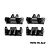 Four black GPM Racing aluminium lower shock mounts arranged in a grid against a white background.