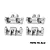 Four silver GPM Racing aluminium lower shock mounts arranged in a grid against a white background.