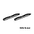 A pair of black GPM Racing aluminium roof rails for 1/8 scale RC vehicles, shown against a white background.
