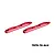 Two red anodized aluminium roof rails for RC cars by GPM Racing, shown against a white background.