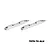 Two silver GPM Racing aluminium roof rails for 1/8 scale RC cars, shown against a plain white background.