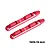 Two red anodized aluminium roof guard rails for RC cars by GPM Racing, featuring mounting holes and the GPM logo.