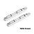 Two silver GPM Racing aluminium roof guard rails for 1/8 scale RC cars, shown from an angled top-down perspective.