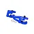 GPM Blue Aluminium Steering Bellcrank/Drag Link Assembly MGG048-B