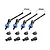 GPM 1/16 Carbon Steel Front and Rear CVD Driveshats with 12mm Hexes and Output Shafts 16Pcs - Blue MGM4143V2-B