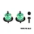 GPM Steel & Aluminium Front & Rear Complete Differential Set - Green SLA1337FR-G