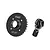 GPM Racing black carbon steel 32T differential gear and 10T input pinion gear set for RC cars.