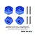 GPM Aluminium 12mm Hexes 4Pcs - Blue TFR010-B