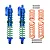 GPM X-Maxx Blue Aluminium Shocks Assembled w/ Springs 2Pc TXM12170-B-G