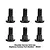 Six black GPM Racing 3x12mm shoulder screws arranged in two rows of three against a white background.