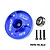 A blue anodized aluminium GPM Racing spur gear mount for 1/6 scale RC cars, including a ball bearing and three black mounting screws.
