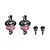 GPM Carbon Steel and Aluminium Front and Rear 34T/10T 1.3Mod Complete Differential and Input Gear Set 4Pcs - Red MKV61034S/2-R