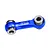 A blue anodized aluminium steering drag link for RC cars by GPM Racing, featuring silver metal bushings at both ends.