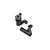 Kyosho servo saver assembly components, including a black plastic steering arm and a pre-assembled servo saver unit with a metal nut.