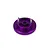 A purple anodized aluminium 2-pin flywheel for an RC nitro engine, shown from a top-down angle against a white background.