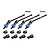 GPM 1/18 Carbon Steel Front and Rear CVD Driveshats with 12mm Hexes and Output Shafts 16Pcs - Blue MGG4951V2-B