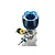 O.S. Engines Max 21XZ-B V2 nitro engine featuring a blue anodized cooling head and silver crankcase on a white background.