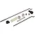 HSP throttle linkage set including metal rods, plastic connectors, a spring, and small screws on a white background.