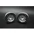 Reefs RC 1.9" Crossman Beadlock Rims with Hubs and Rings 2Pcs - Silver and Black REEFS261