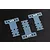 Three translucent white FRP T-plates for RC car suspension, each featuring the Yeah Racing logo, arranged on a black surface.