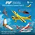 Promotional graphic for RealFlight Evolution 2025 Quarterly Content Pack 3, featuring various RC aircraft models flying against a blue sky background.