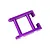 A purple anodized aluminium RC car front brace component with two parallel bars connecting two mounting brackets.