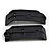 Two black RPM RC skid plates for front and rear chassis protection, featuring molded RPM branding and screw holes on a white background.