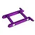 A purple anodized aluminium rear chassis brace for an RC car, featuring two parallel bars connected by cross-members with visible screws.