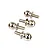 Four silver-coloured metal ball studs for RC cars arranged on a plain white background.