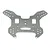 A grey aluminium rear shock tower for an HSP RC car, featuring multiple mounting holes and a flat, symmetrical design.