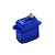 Power HD TR-4M micro waterproof servo in blue plastic casing with a metal output gear, isolated on a white background.