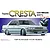 Fujimi 1/24 scale Toyota Cresta 2.0 GT Twin Turbo GX71 plastic model kit box art featuring a white sedan and engine detail.