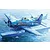 Box art illustration of two blue F8F Bearcat fighter planes flying over an aircraft carrier at sea.