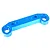 A blue anodized aluminium front upper suspension arm pin mount for an HSP RC car.
