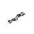 A black plastic RC suspension arm set on a parts tree, isolated on a white background.