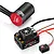 Hobbywing Quicrun G2 4268SL 2600Kv brushless motor and WP 8BL150 150A ESC combo with wiring and power switch.