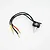 FMS Predator 2315 3850KV brushless outrunner motor with three black wires and gold bullet connectors against a white background.
