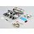 Killerbody Silver-Grey Aluminium 1/10 TRX-4 Bumper Upgrade Set w/ LEDS 48717