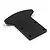 A black, T-shaped foam front bumper for an RC car, shown from a high-angle perspective against a white background.
