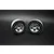 Reefs RC 1.9" Granite Beadlock Rims with Hubs and Rings 2Pcs - Silver and Black REEFS260