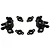 RPM Black Traxxas 1/16 Series Steering Hubs 73162
