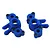 RPM Blue Traxxas 1/16 Series Steering Hubs 73165