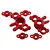 RPM Red Traxxas 1/16 Series Steering Hubs 73169