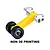GPM Special Rear Wing Mount with Wheelie Bar Set - Silver/Yellow MKV6040R-S