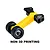 GPM Special Rear Wing Mount with Wheelie Bar Set - Black/Yellow MKV6040R-BK