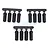 RPM Black HPI/Losi/Associated 4.3mm Ball & 3mm/4-40 Thread Rod Ends 12Pcs 73372