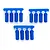 RPM Blue HPI/Losi/Associated 4.3mm Ball & 3mm/4-40 Thread Rod Ends 12Pcs 73375
