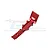 A red anodized aluminium rear skid plate for an RC car, shown from an elevated angle against a white background with a GPM Racing watermark.