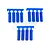RPM Blue HPI/Losi/Associated 4.3mm Ball & 3mm/4-40 Thread Long Shank Rod Ends 12Pcs 73395
