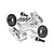 GPM Aluminium Front and Rear Upper Bulkhead with 10T/32T Differential Gear Set - Silver XRT12131032-S